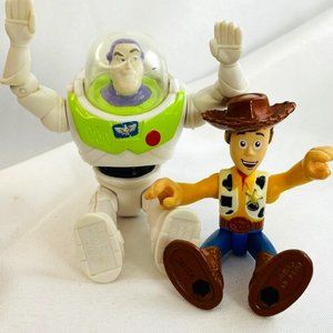 Disney Pixar Toy Story Burger King Buzz Light Year #7 & Imaginext Woody Figures